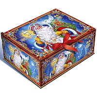 Шкатулка Дед Мороз и фонарь, 700г