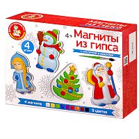 Магниты из гипса под роспись "Новогодние"
