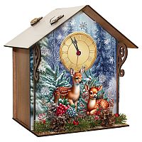  Домик-часы Олени, 700г