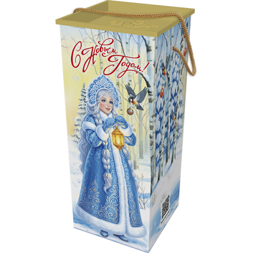 Коробка с металлизированной крышкой "Хрустальная зима", 800г фото 2