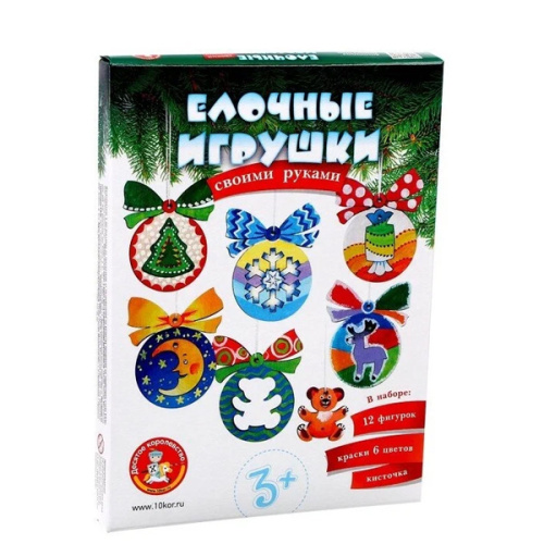 Елочные игрушки своими руками (12 фигурок, 6 красок) фото в интернет-магазине Glasker