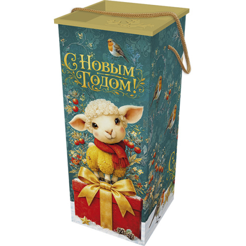 Коробка с металлизированной крышкой "Изумруд", 800г фото 2
