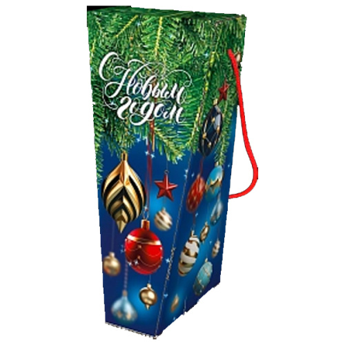 Коробка асимметрия "Новогодние игрушки", 500г