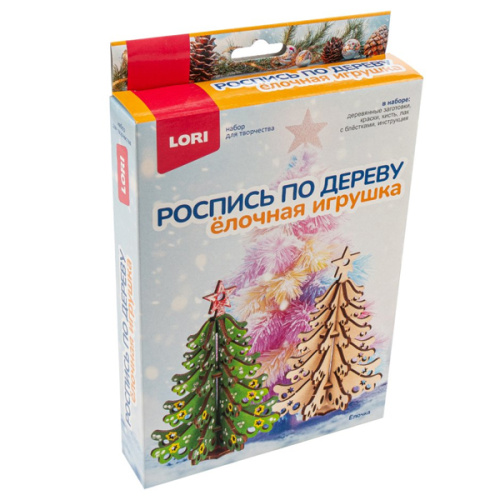 Роспись по дереву.Ёлочная игрушка "Ёлочка" фото в интернет-магазине Glasker